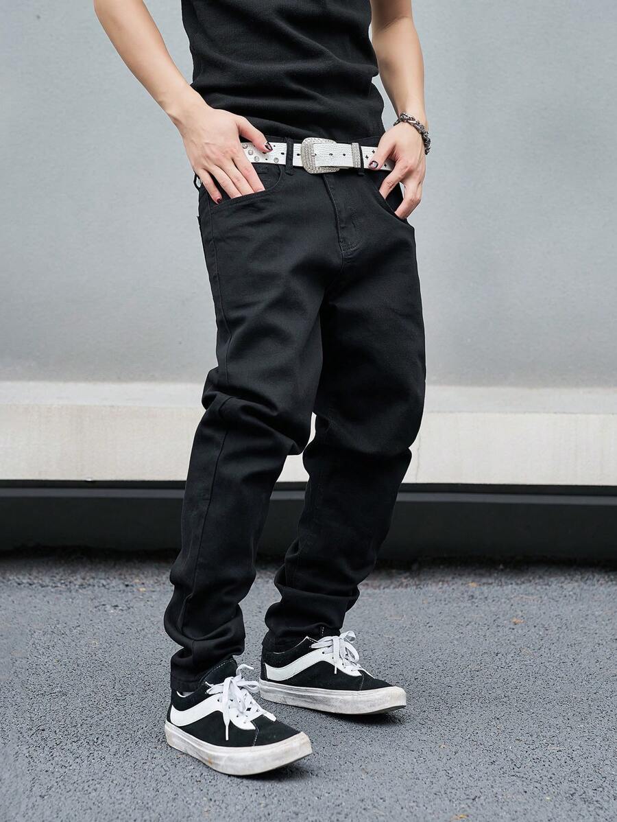 Manfinity EMRG Men Straight-Leg Jeans With Pockets-8