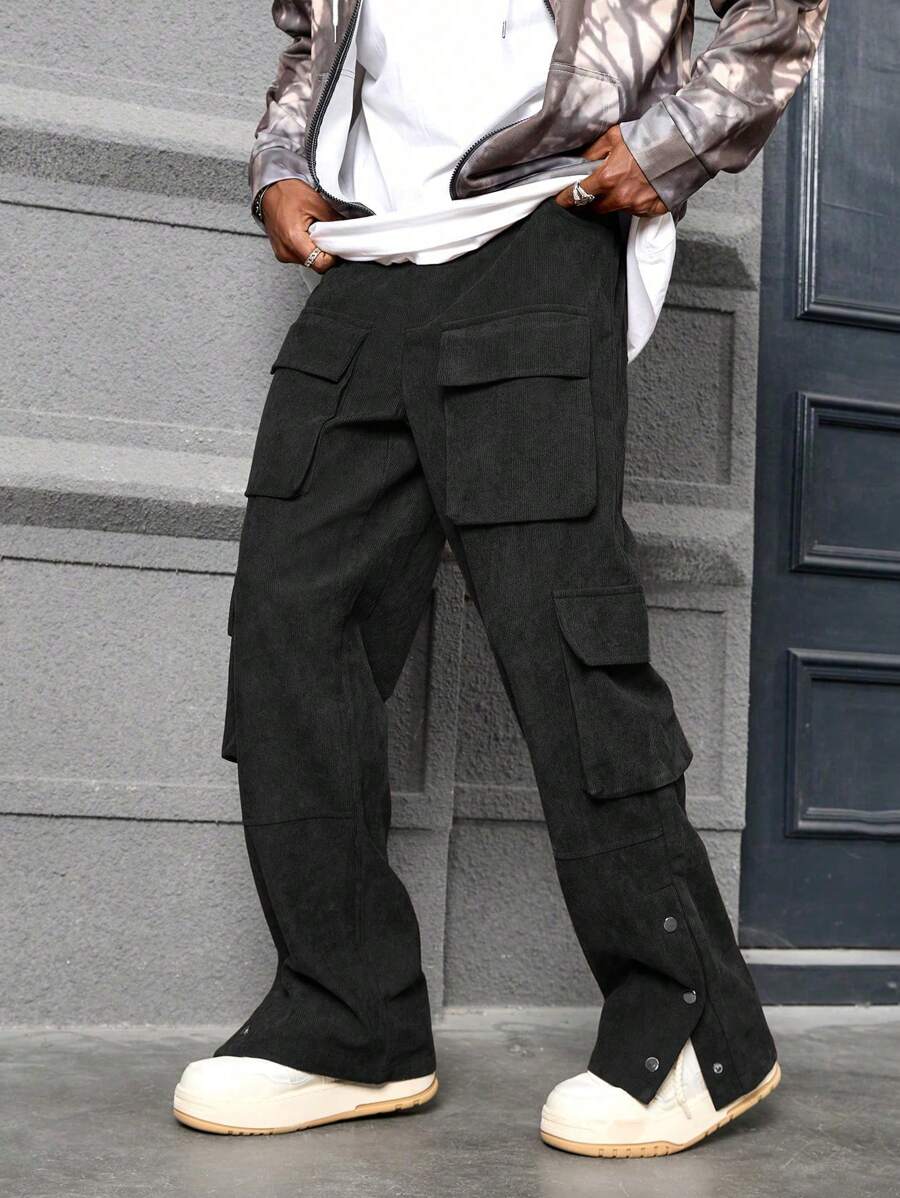 Manfinity Streetrush Vintage Corduroy Men's Loose Fit Straight Leg-3