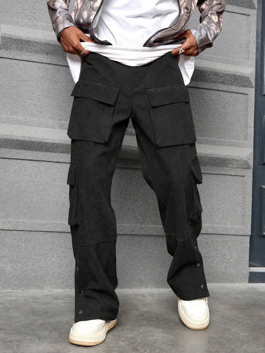 Manfinity Streetrush Vintage Corduroy Men's Loose Fit Straight Leg-5