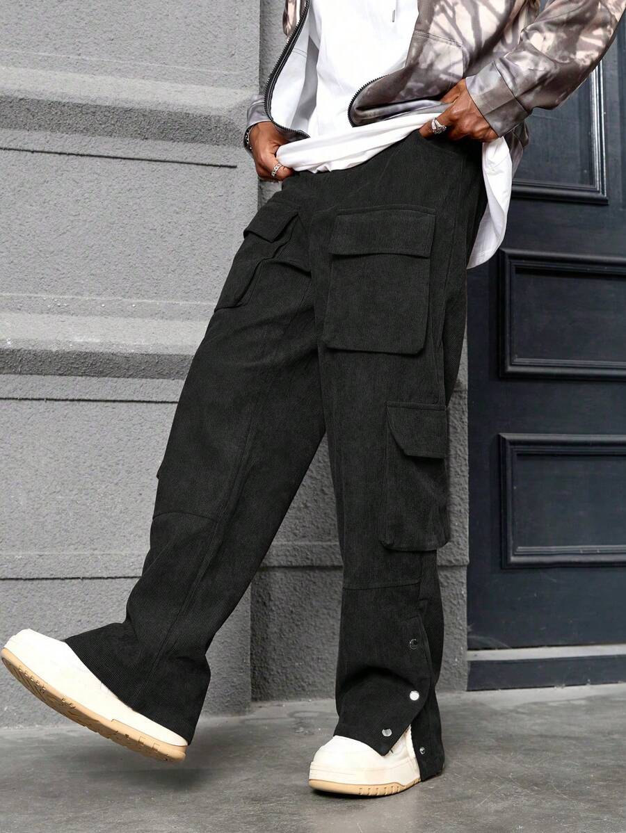 Manfinity Streetrush Vintage Corduroy Men's Loose Fit Straight Leg-8