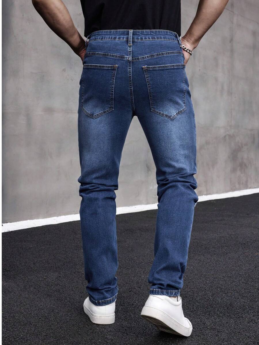 Men's Classic Slim Fit Stretch Denim Jeans, Four Season-2