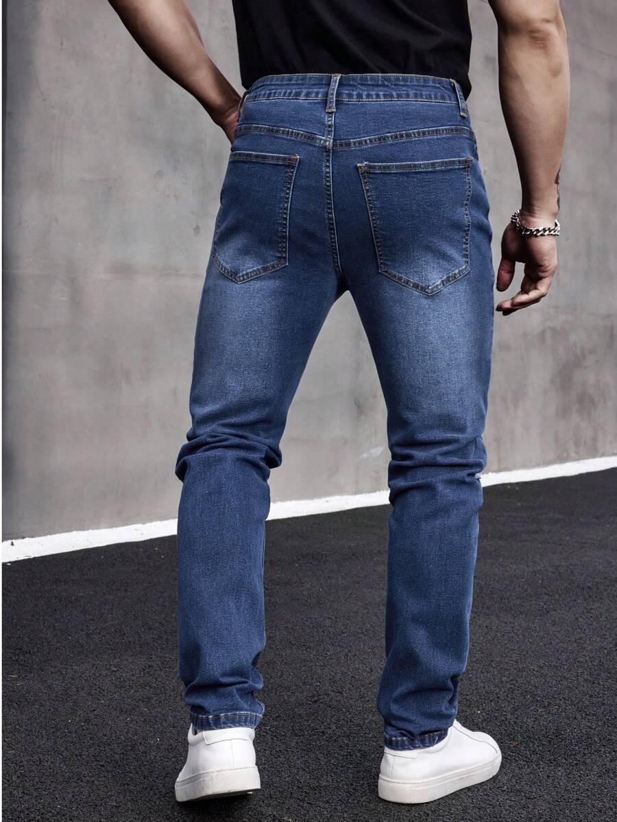 Men's Classic Slim Fit Stretch Denim Jeans, Four Season-5