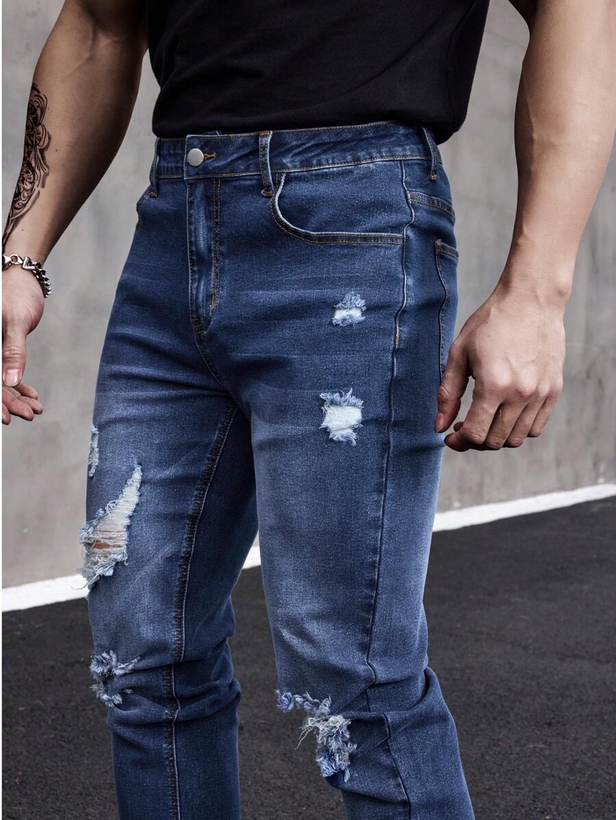 Men's Classic Slim Fit Stretch Denim Jeans, Four Season-7