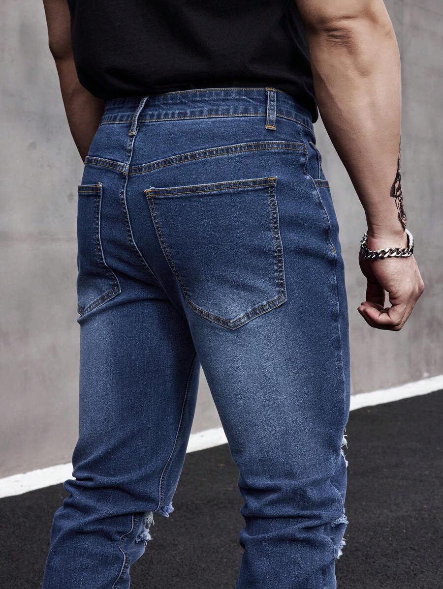 Men's Classic Slim Fit Stretch Denim Jeans, Four Season-8