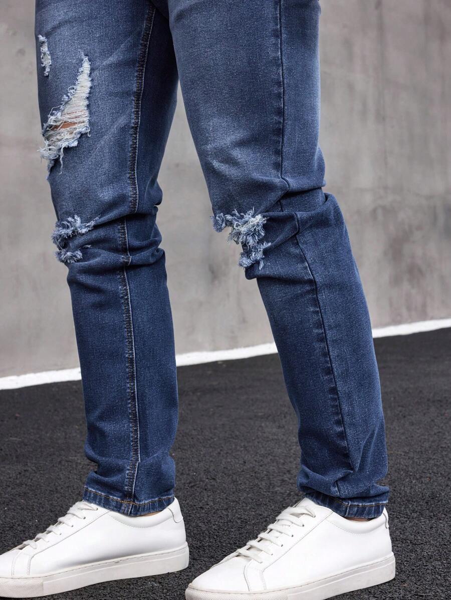 Men's Classic Slim Fit Stretch Denim Jeans, Four Season-9