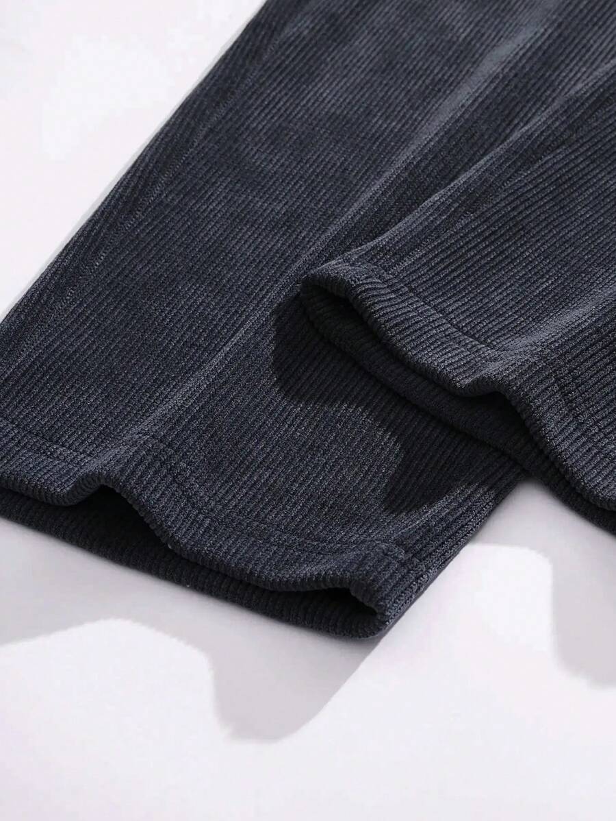 Men's Spring And Autumn Cotton Corduroy Straight Leg Pants-3