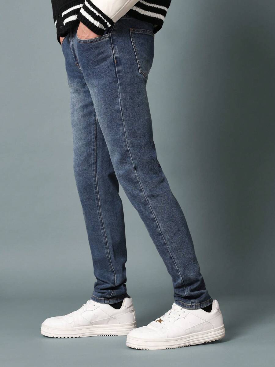 SUMWON Skinny Fit Mid Wash Jean-2
