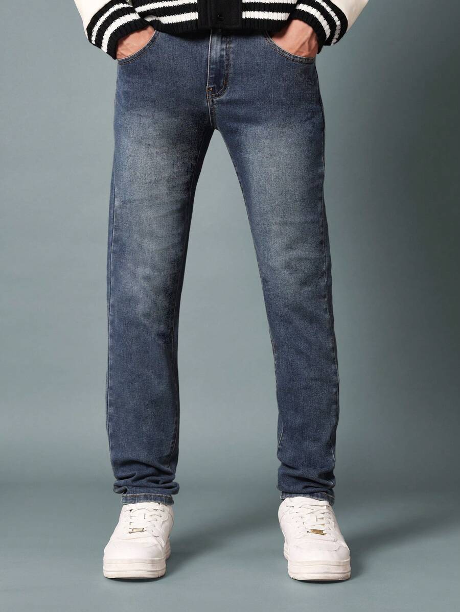 SUMWON Skinny Fit Mid Wash Jean-4