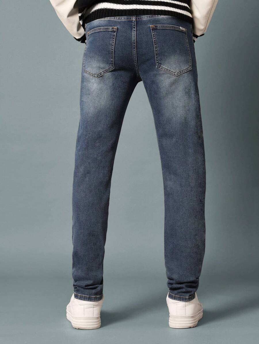 SUMWON Skinny Fit Mid Wash Jean-6