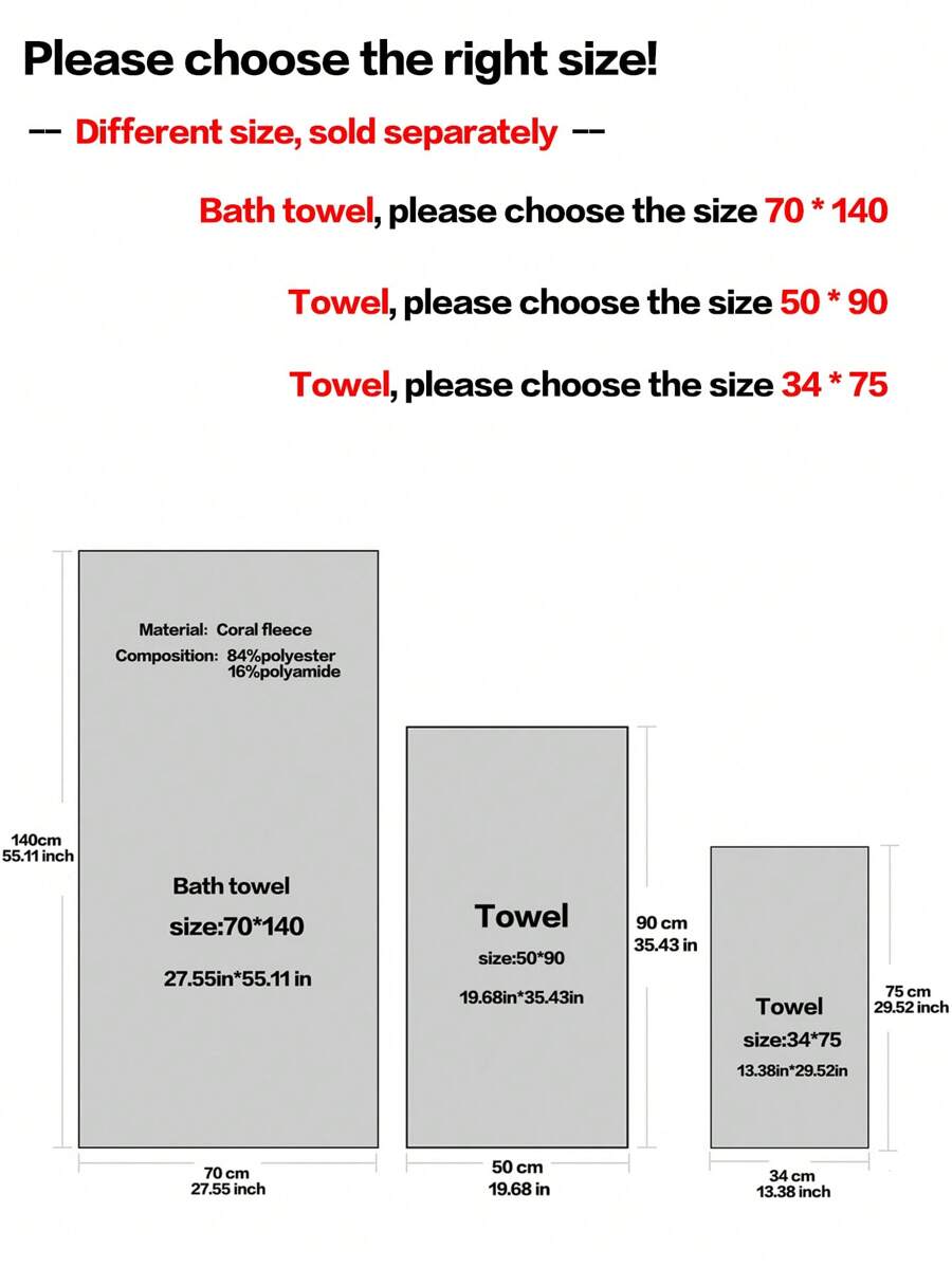 1pc Embroidered Microfiber Bath Towel Beach Towel Hand Towel-2