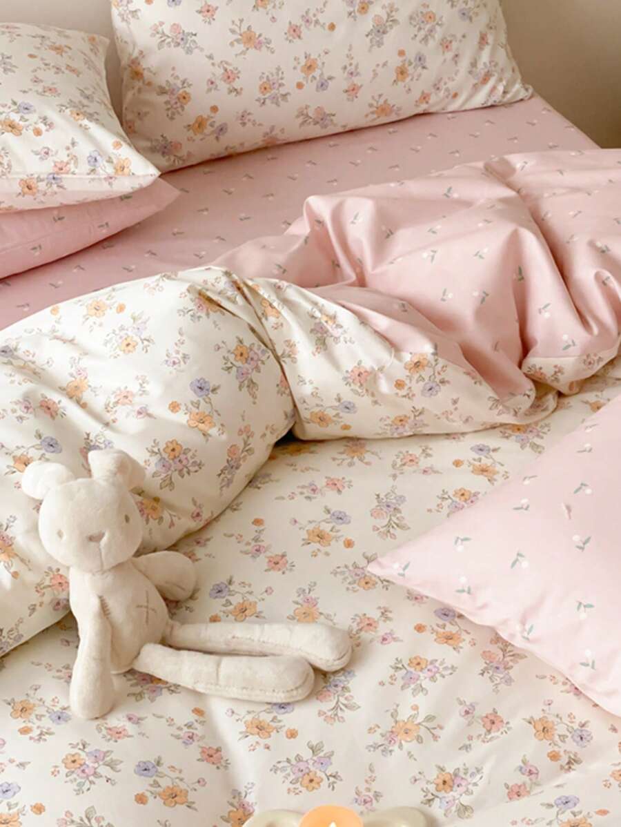 2 3pcs 100%Cotton, Floral Duvet Cover Set, Bedding-2
