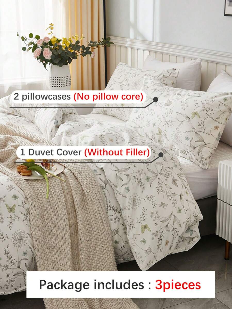 2 3pcs Floral Duvet Cover Set, Bedding, Soft And Skin-8