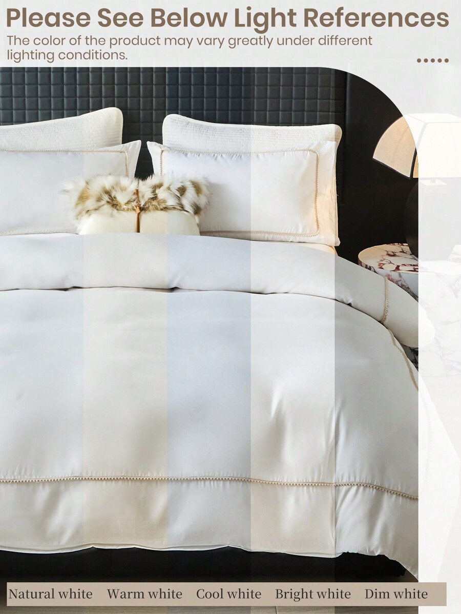 2 pcs Duvet Cover Set, Bedding, Solid Color Bedding Set-7