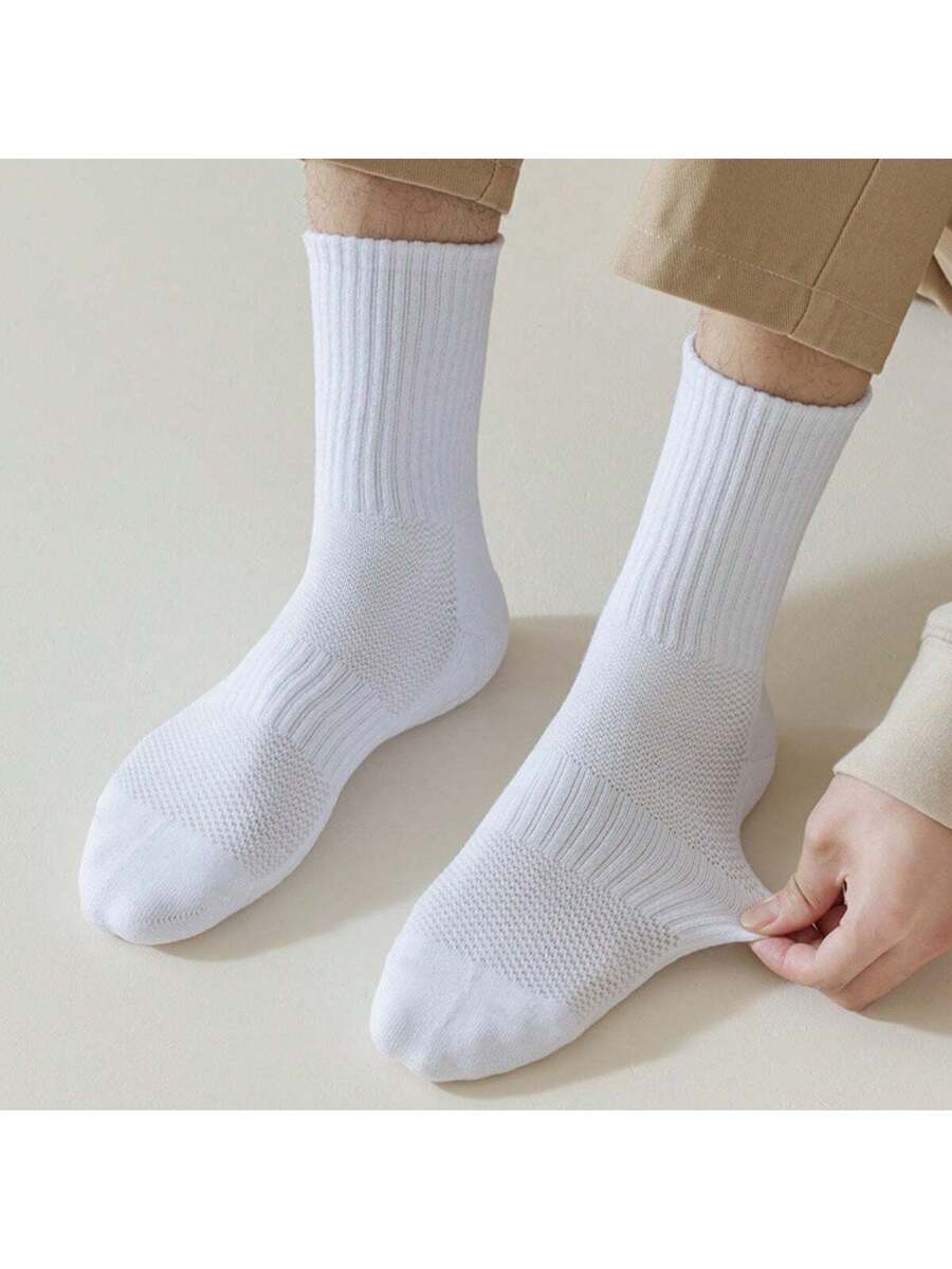 3 Pairs Men's Mid-Calf American-Style Basketball Socks, High-Top-2