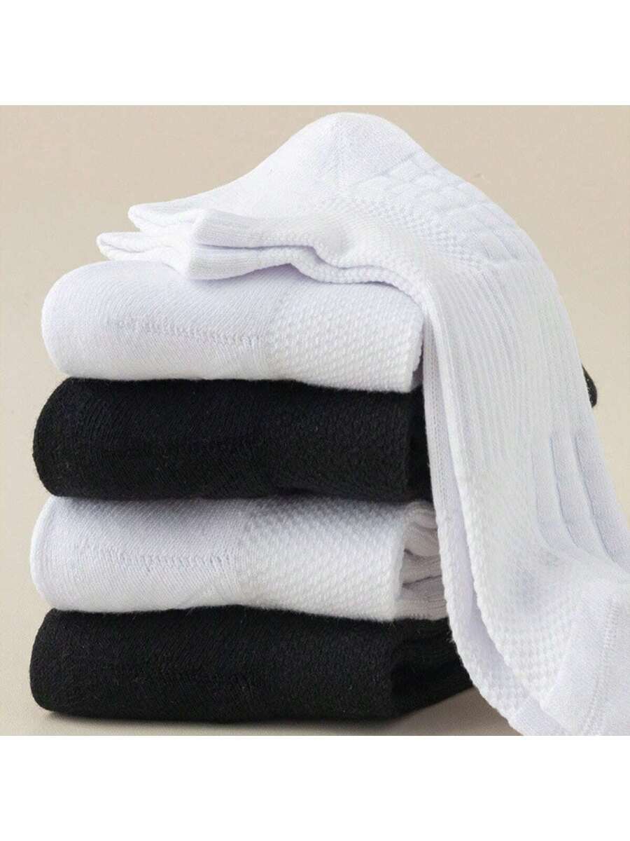 3 Pairs Men's Mid-Calf American-Style Basketball Socks, High-Top-3