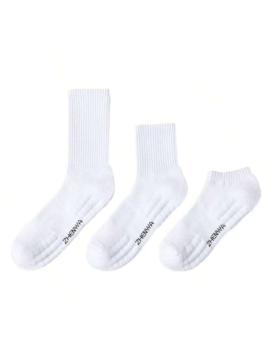 3 Pairs Men's Mid-Calf American-Style Basketball Socks, High-Top-7
