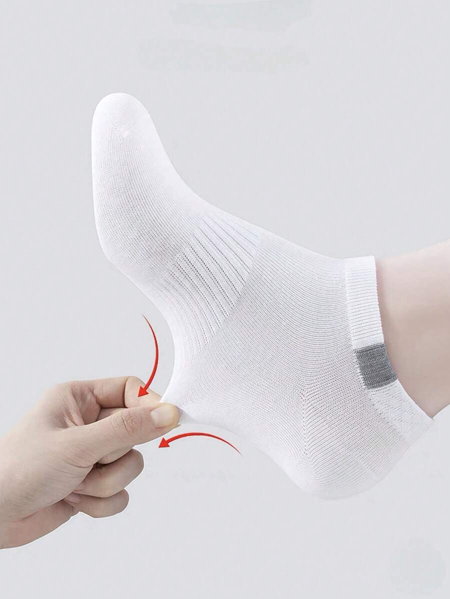5 Pairs Men's Casual Sports Socks, Extra Stretchy Elastic Waist,-3