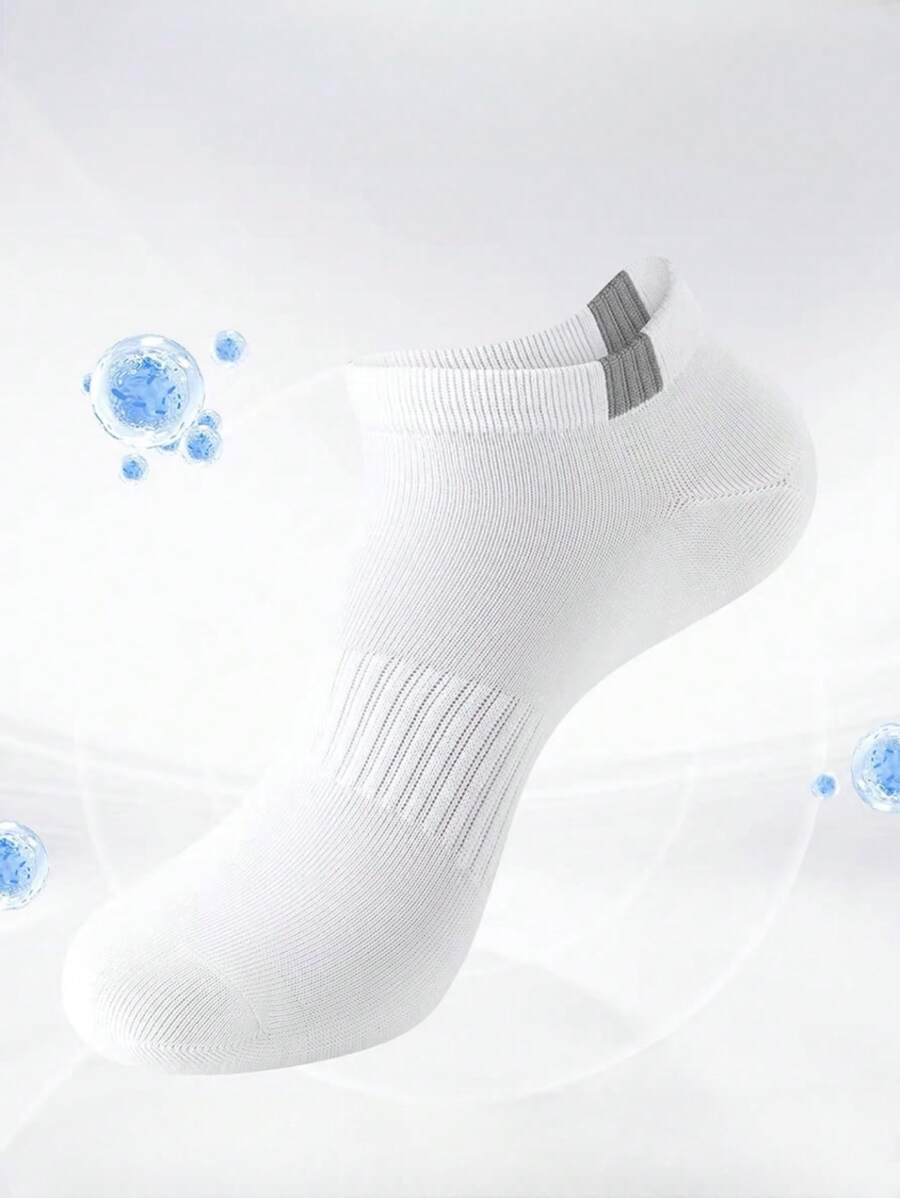 5 Pairs Men's Casual Sports Socks, Extra Stretchy Elastic Waist,-5