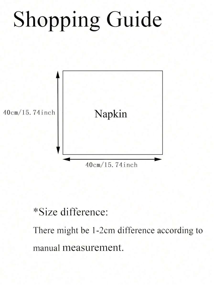 6-12pcs Simple Solid Color Fabric Napkins, Reusable & Washable27