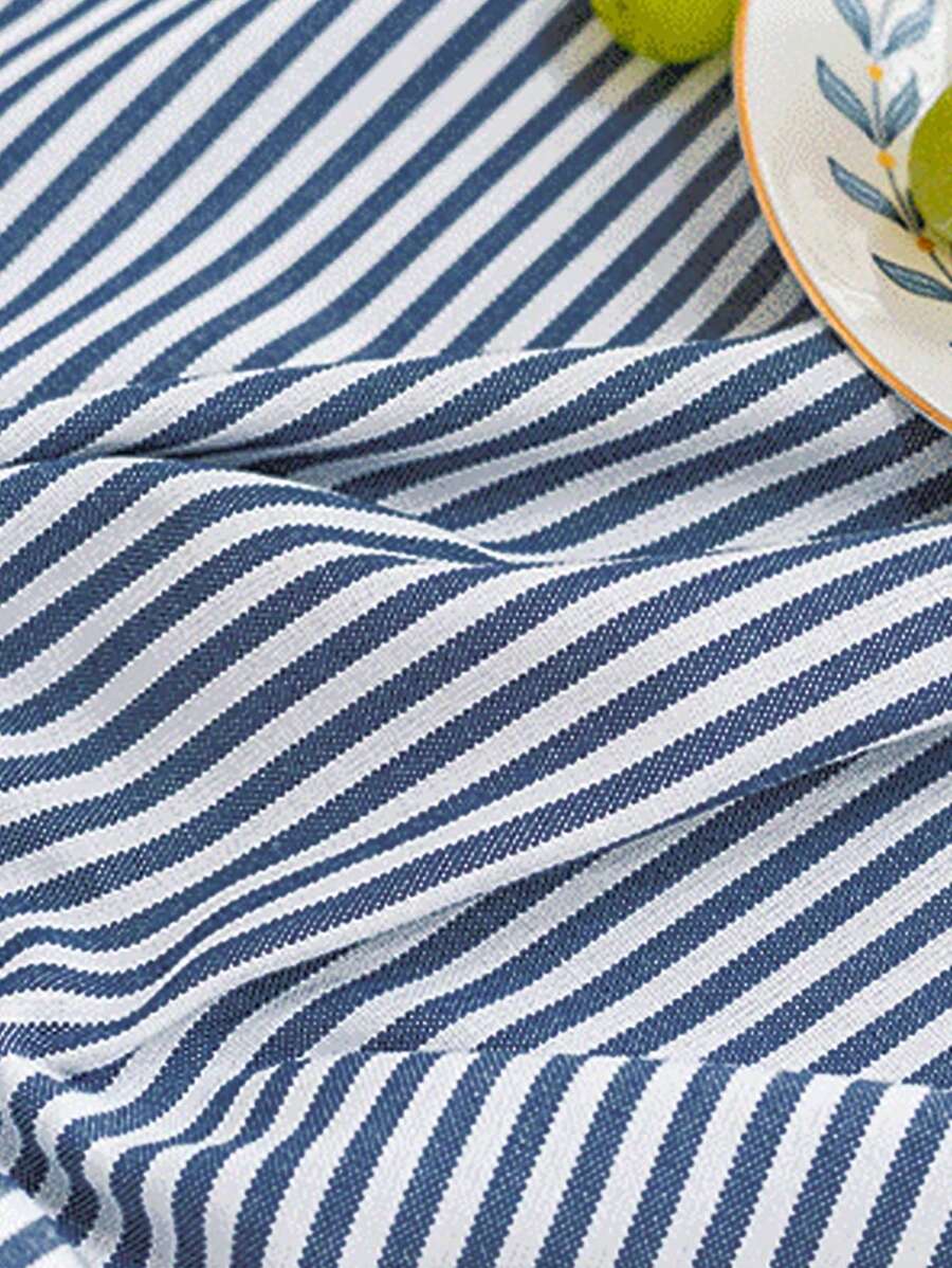 6pcs Modern Simple Fresh Striped Cloth Napkins, Suitable For Home-4