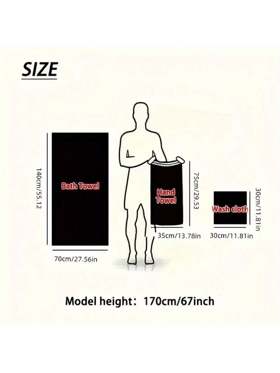 8 Pcs Soft Coral Velvet Towel Set, 2 Bath Towels + 2 Hand Towels -7