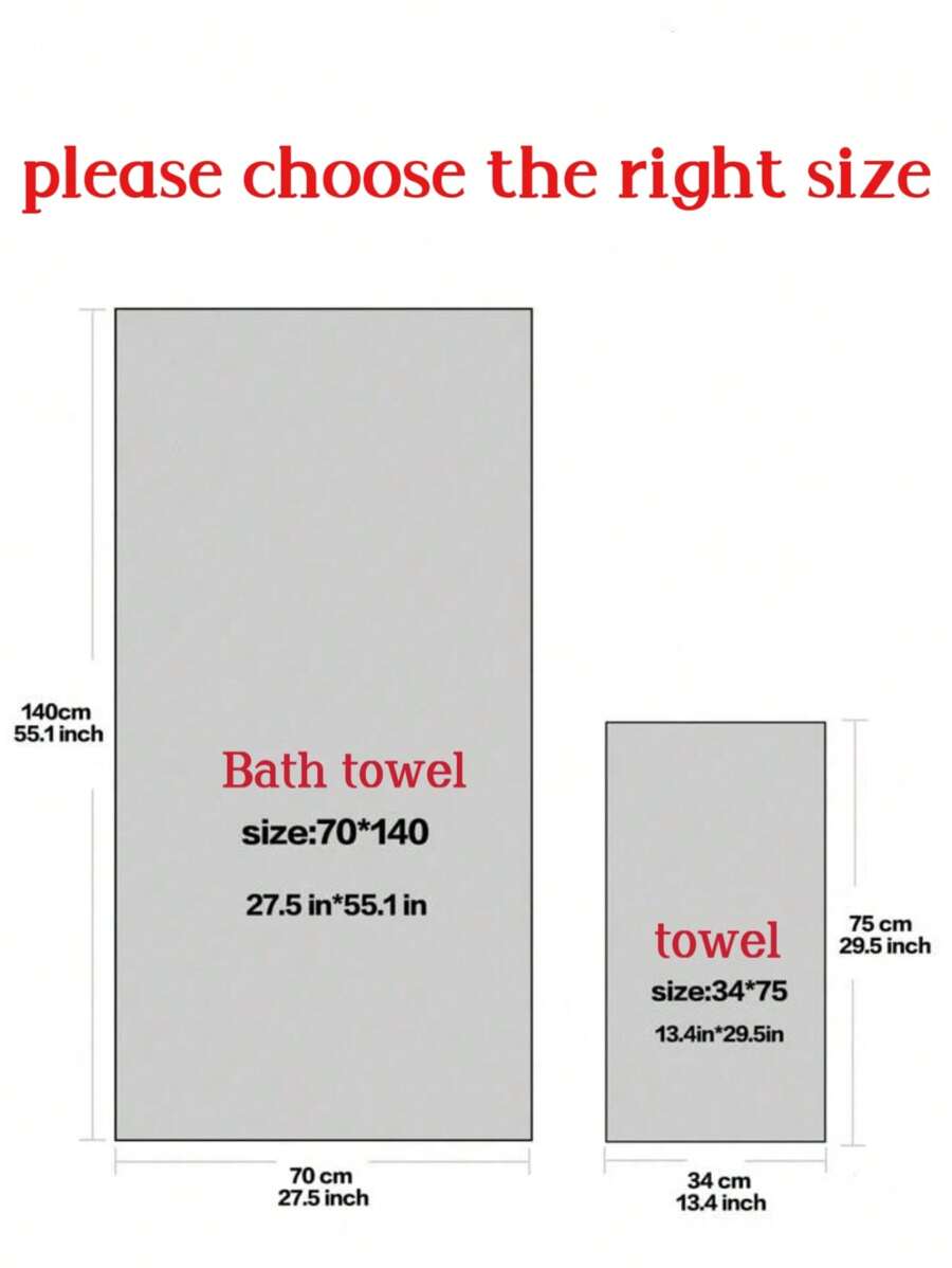 Bathroom, 1 Piece Coral Fleece Embroidered Bath Towel, Embroidered Design-3