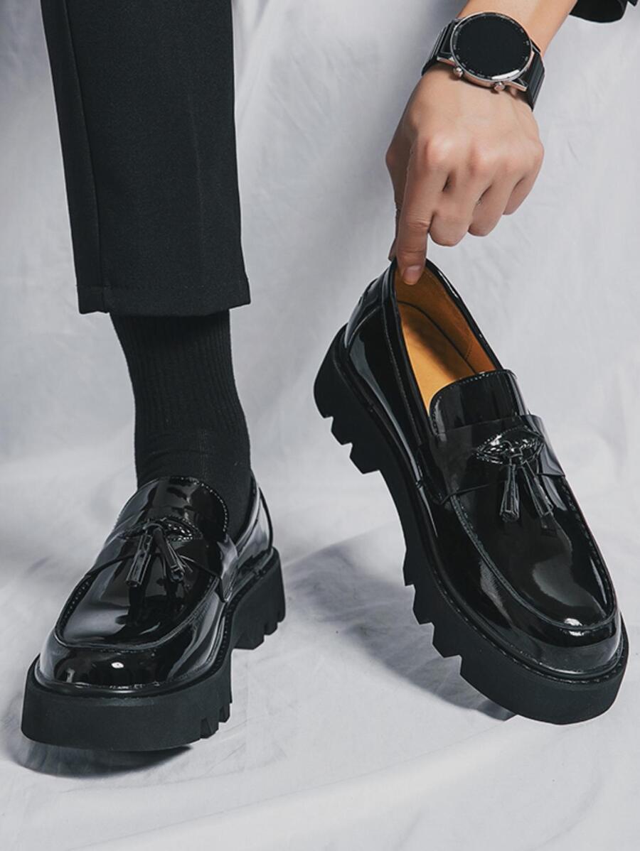 Brock Style Men's Pu Leather Shoes, Business Dress Shoes With Soft Sole-5