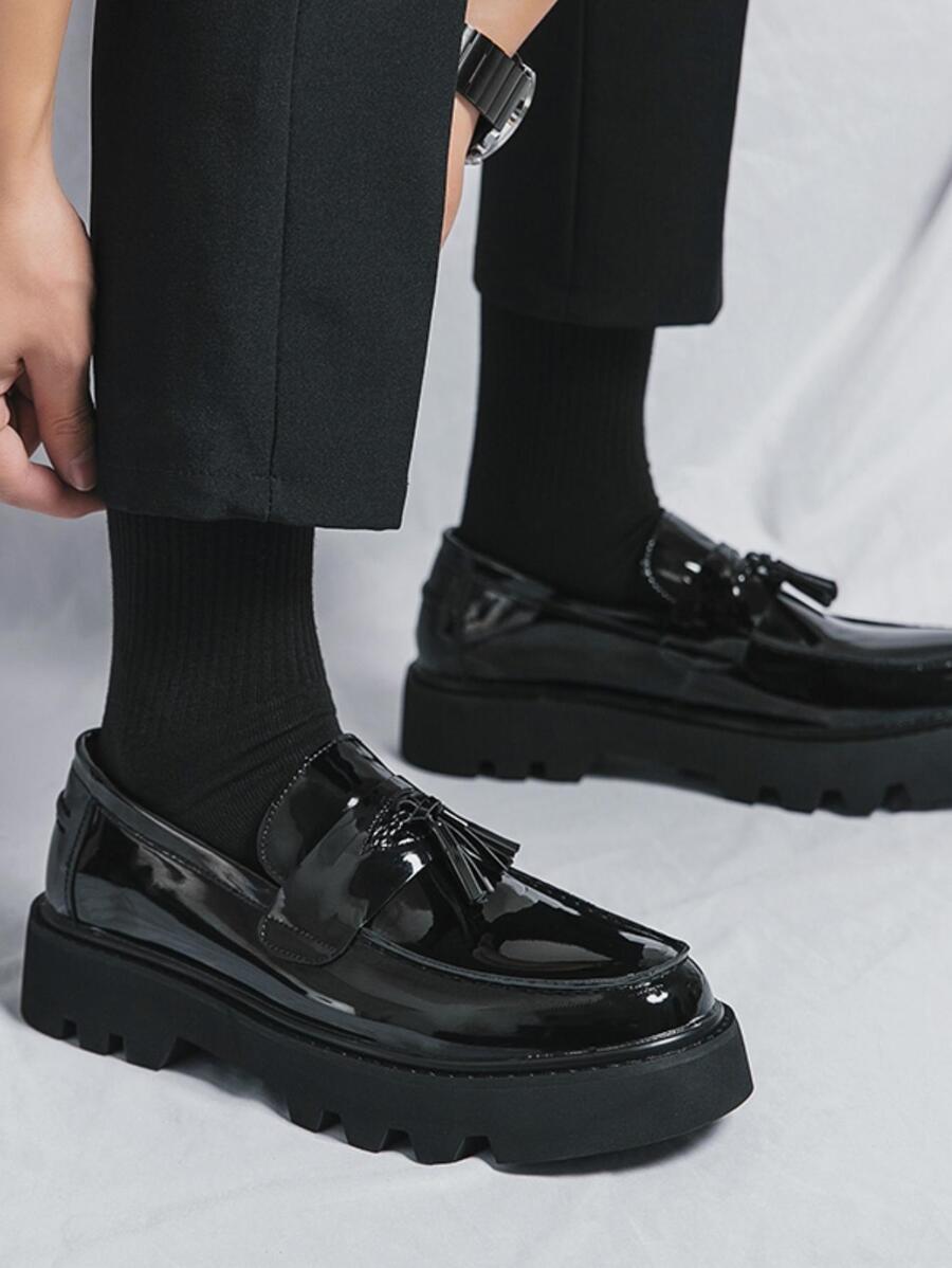 Brock Style Men's Pu Leather Shoes, Business Dress Shoes With Soft Sole-6