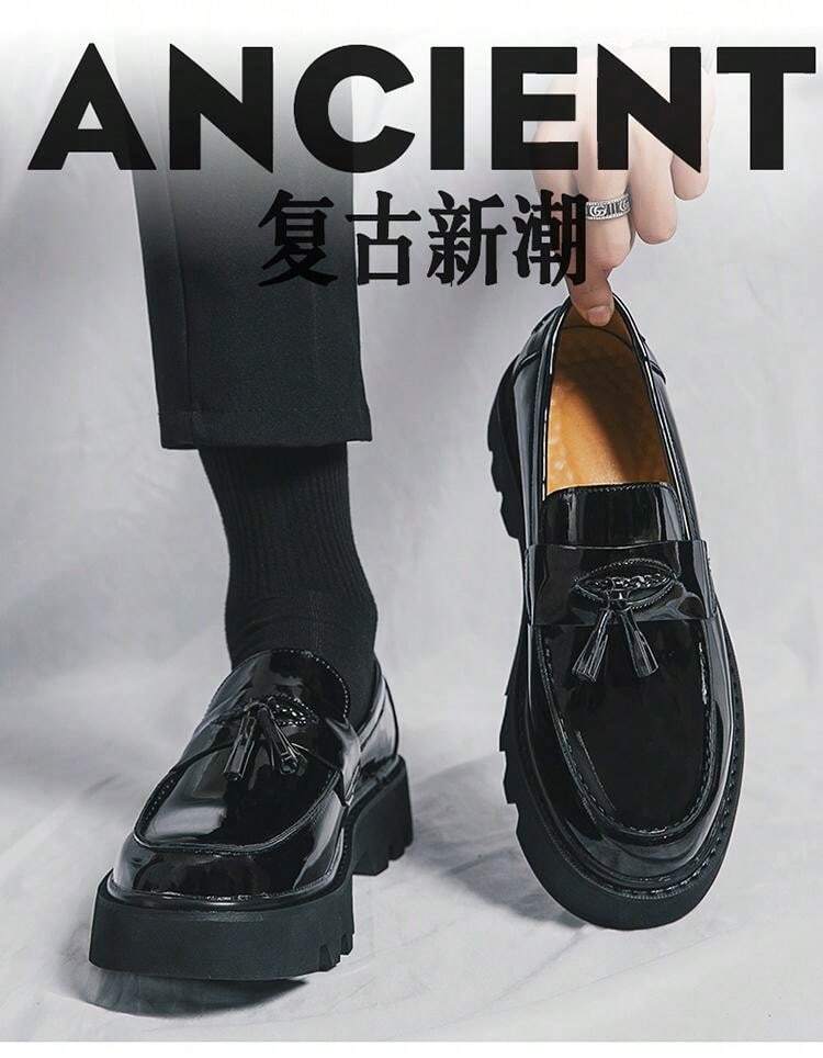 Brock Style Men's Pu Leather Shoes, Business Dress Shoes With Soft Sole-8