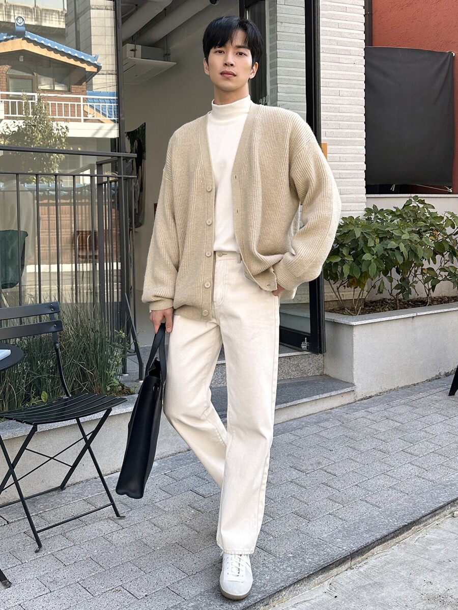 DAZY Men Drop Shoulder Cardigan-10