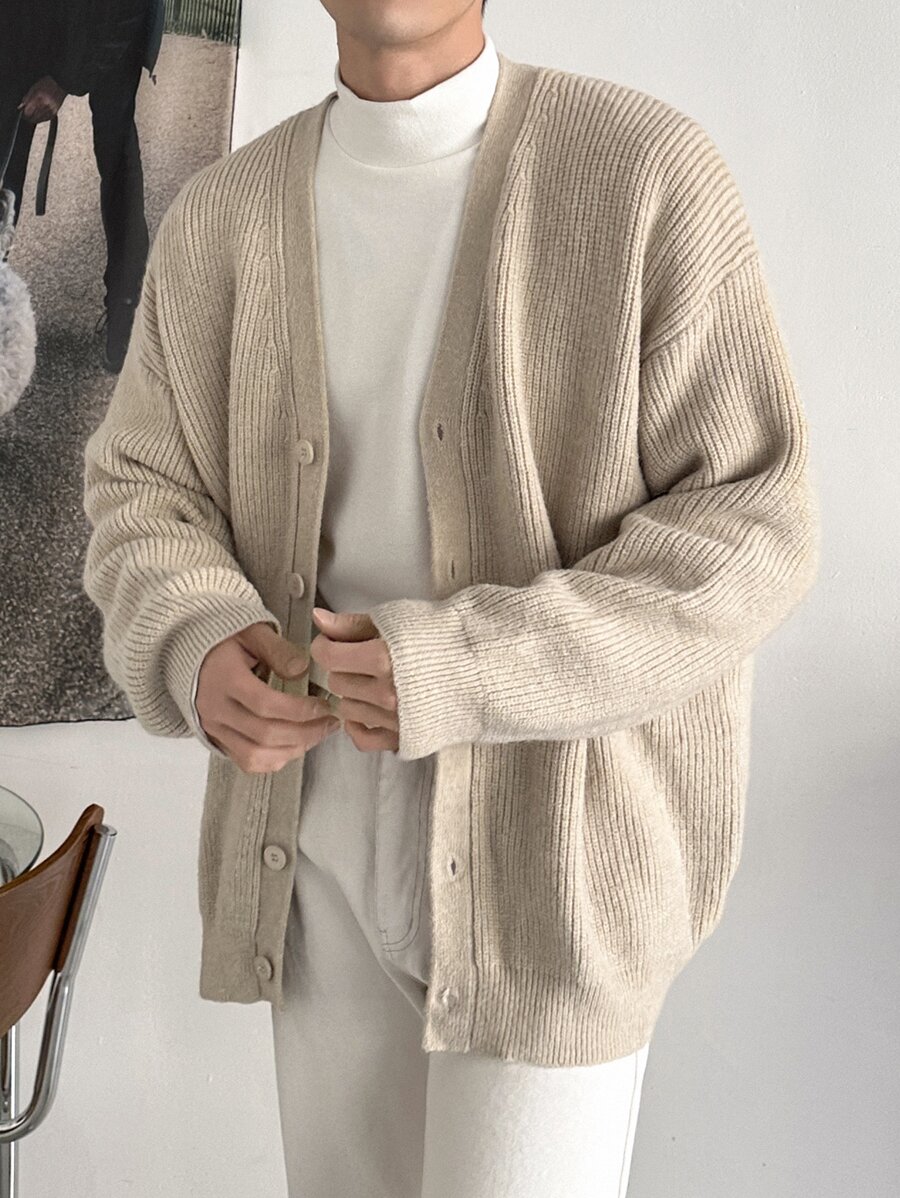 DAZY Men Drop Shoulder Cardigan-3