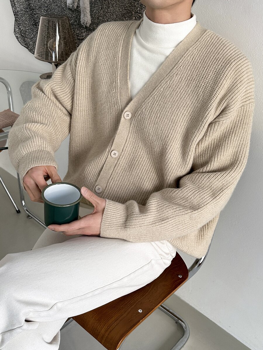 DAZY Men Drop Shoulder Cardigan-5