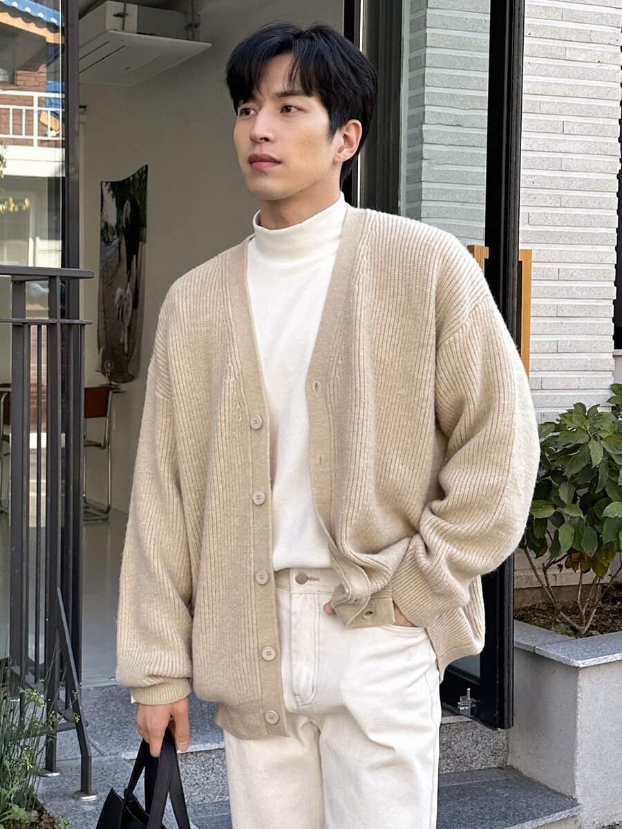 DAZY Men Drop Shoulder Cardigan-6