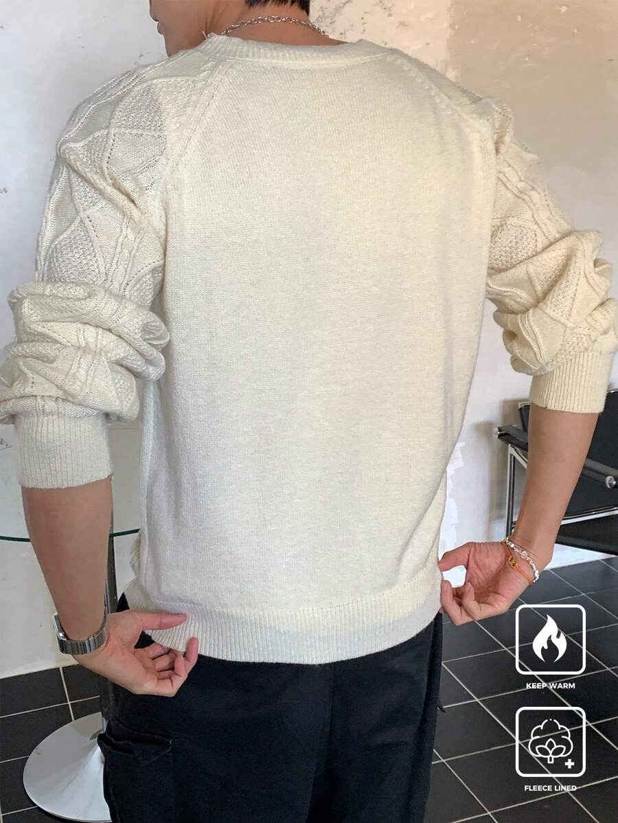 Manfinity CasualKnits Men's Casual Solid Color Long-2