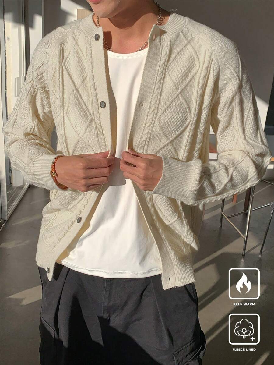 Manfinity CasualKnits Men's Casual Solid Color Long-3