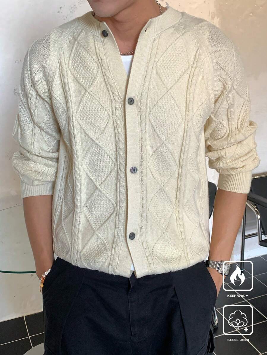 Manfinity CasualKnits Men's Casual Solid Color Long-5