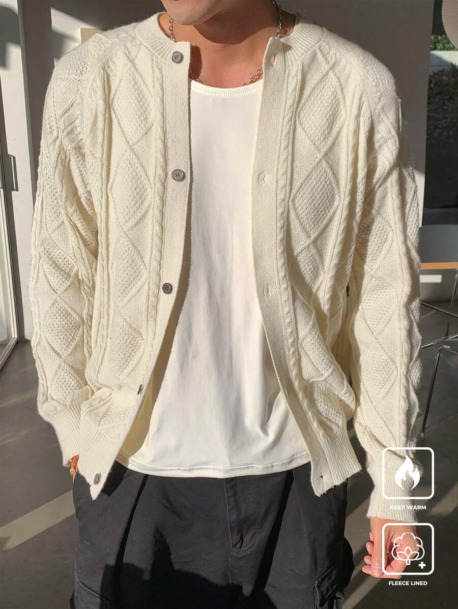 Manfinity CasualKnits Men's Casual Solid Color Long-6