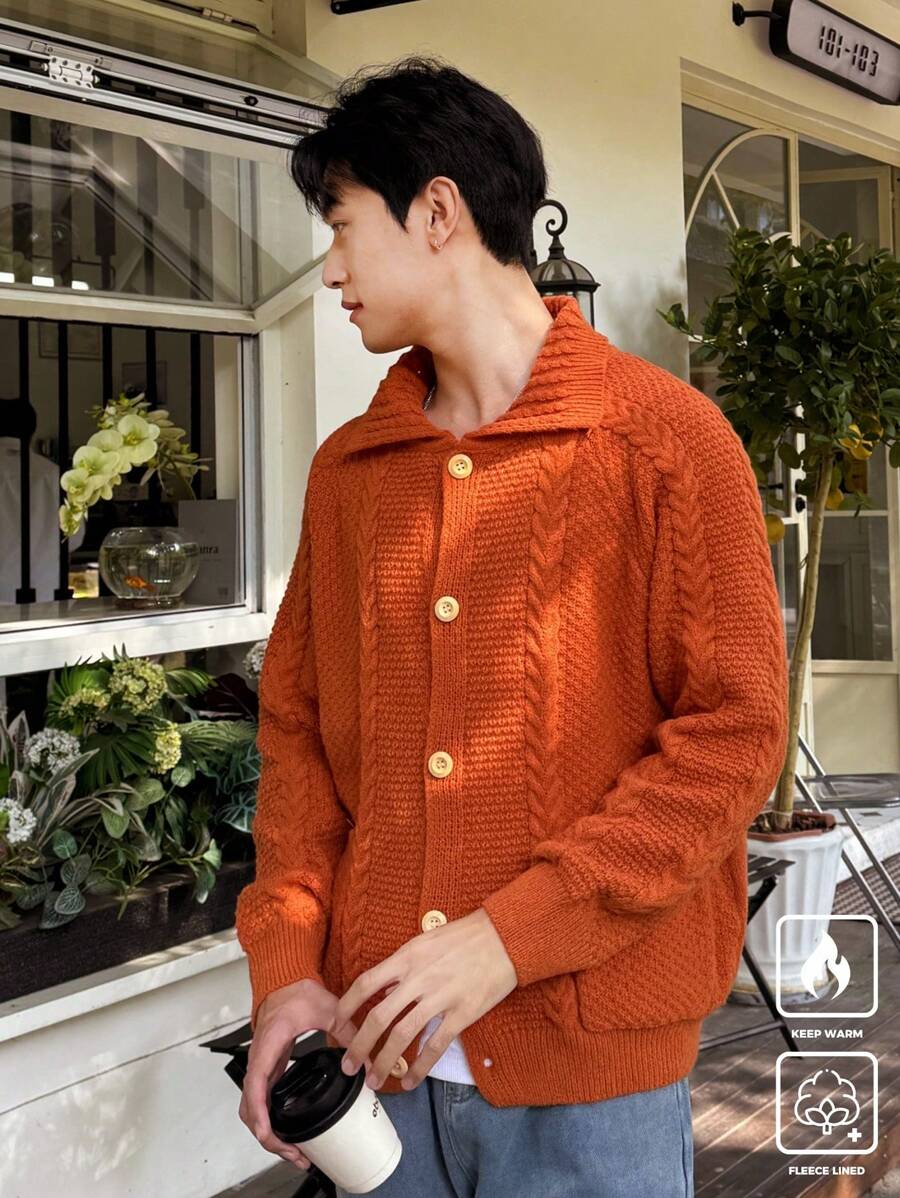 Manfinity CasualKnits Men's Solid Color Long Sleeve-2