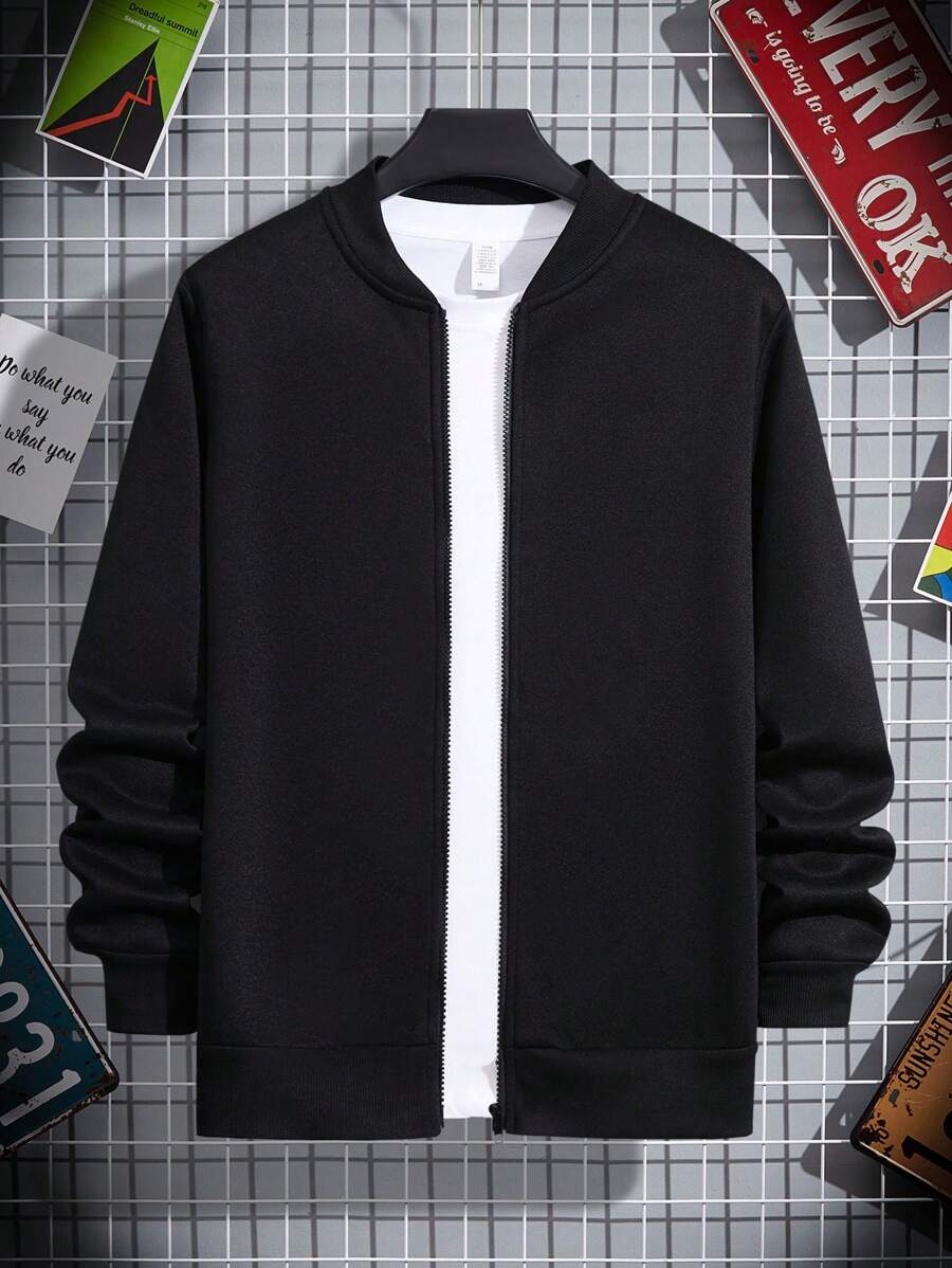 Manfinity Dauomo Men Zip Up Sweatshirt Without Tee-3