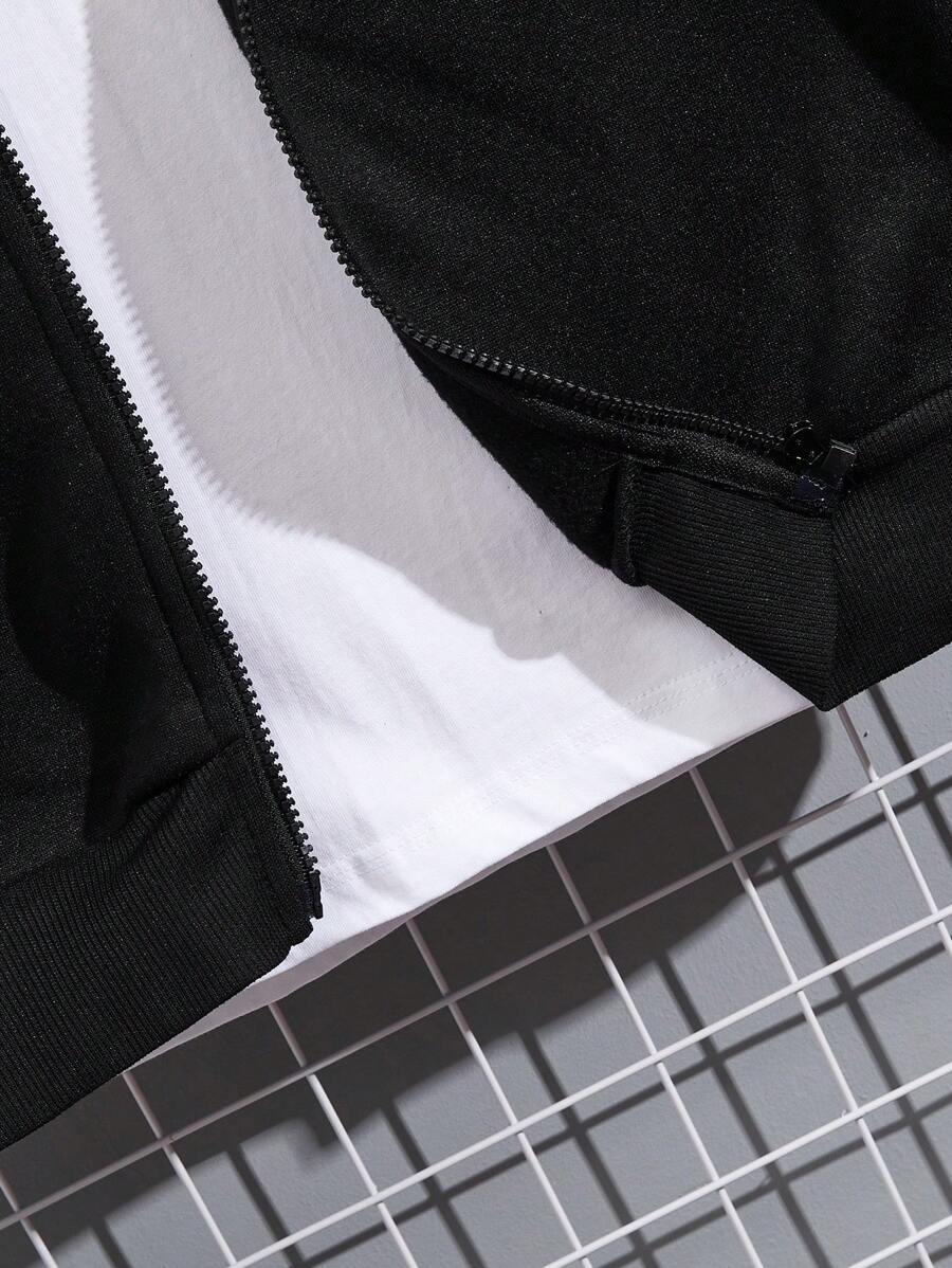 Manfinity Dauomo Men Zip Up Sweatshirt Without Tee-5