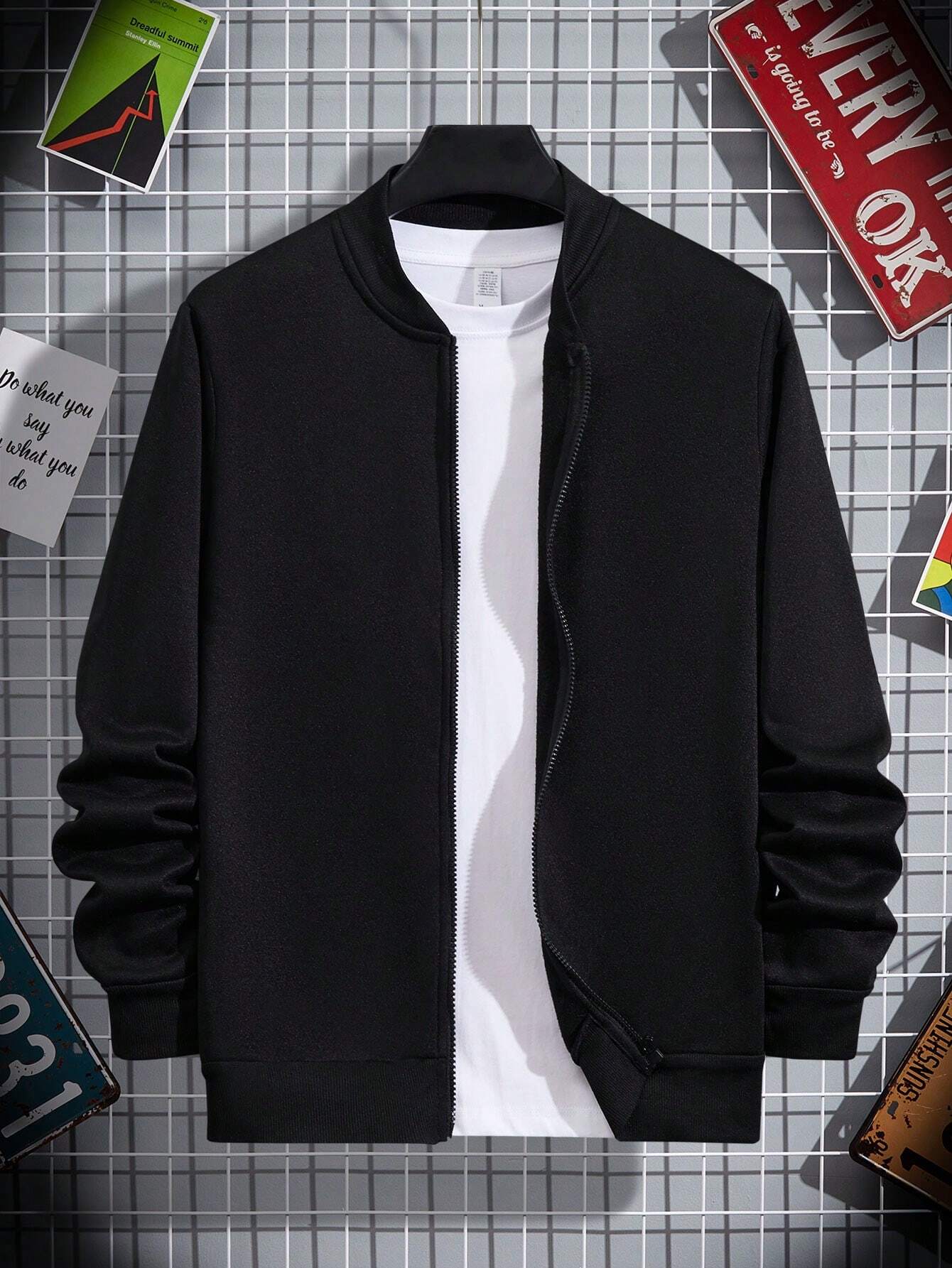 Manfinity Dauomo Men Zip Up Sweatshirt Without Tee-9