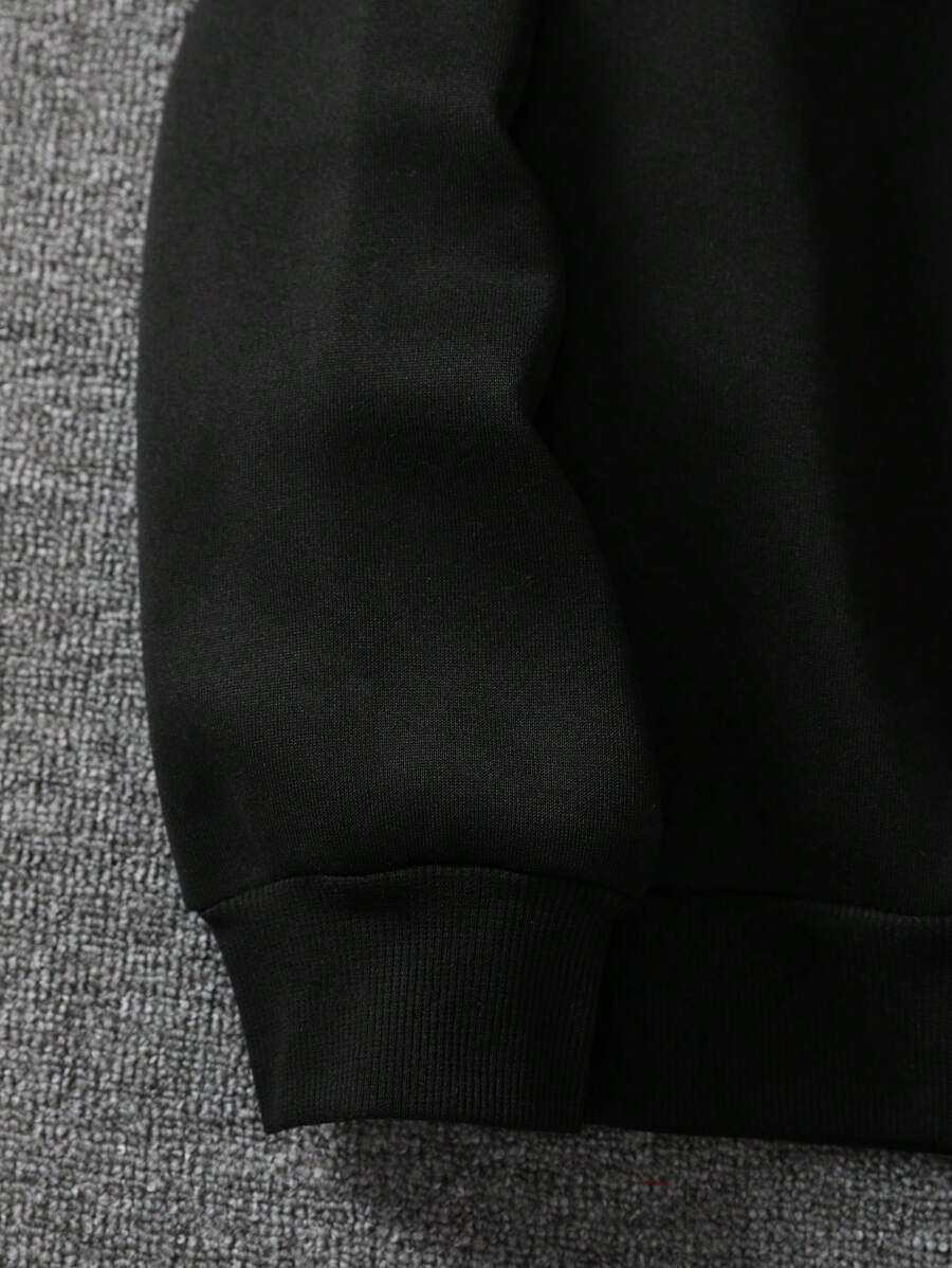 Manfinity Dauomo Men's Letter Print Crewneck Casual Everyday Sweatshirt-4