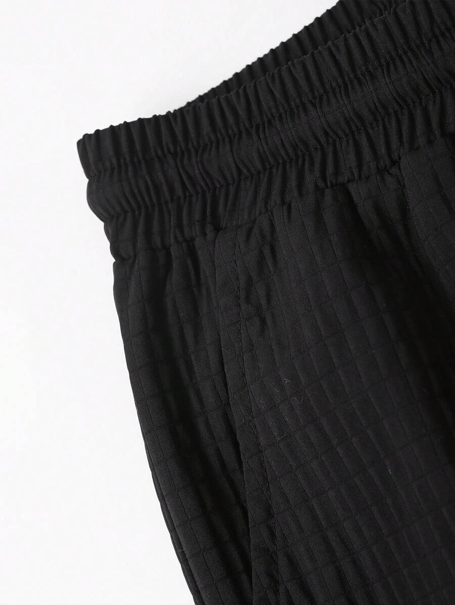 Manfinity EMRG Men's Solid Color Jacket & Cargo Pants Set-4