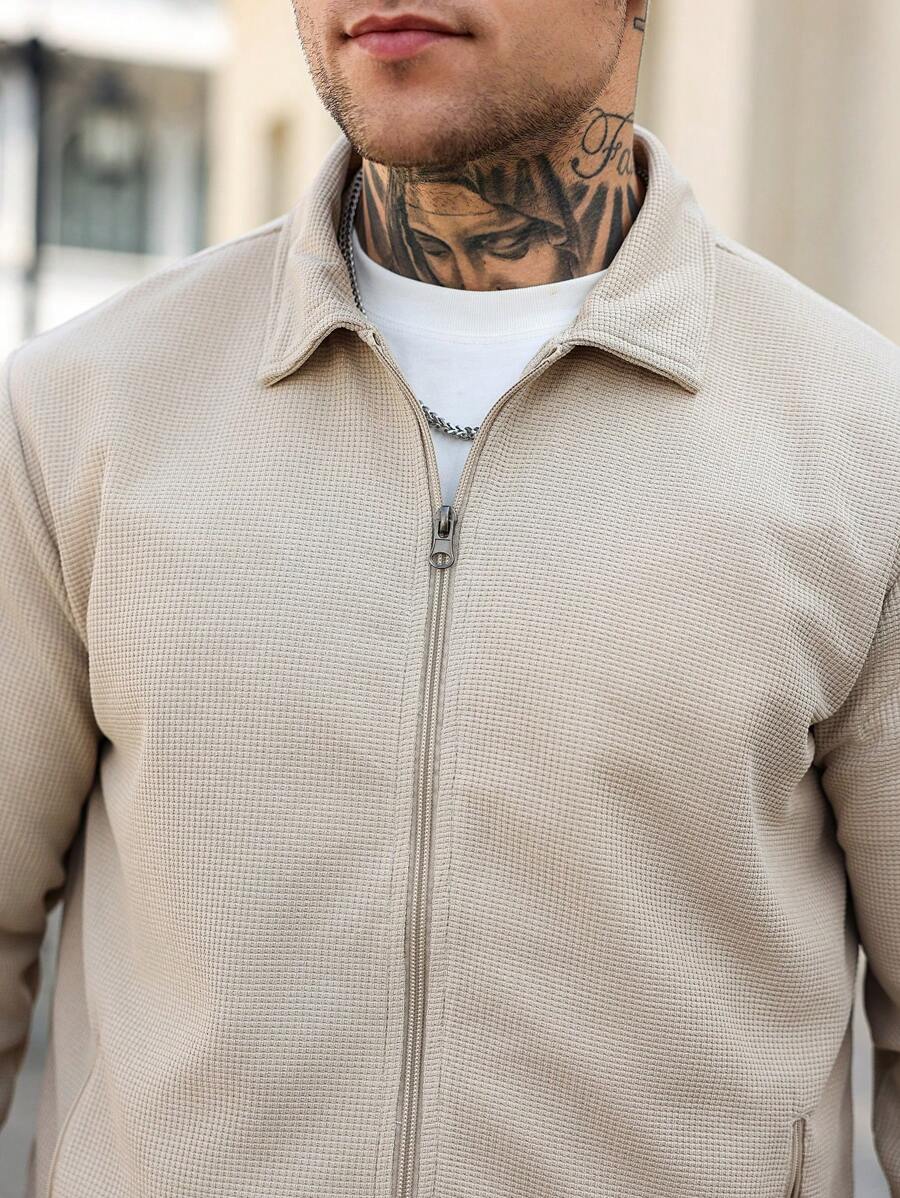 Manfinity Homme Loose Men's Solid Color Casual 2 Pieces Set-5