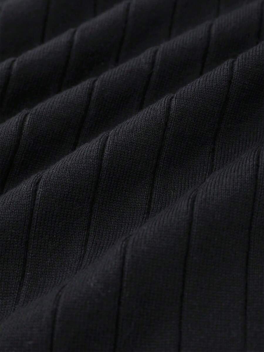 Manfinity Homme Men 1Pc Solid Button Front Cardigan-4