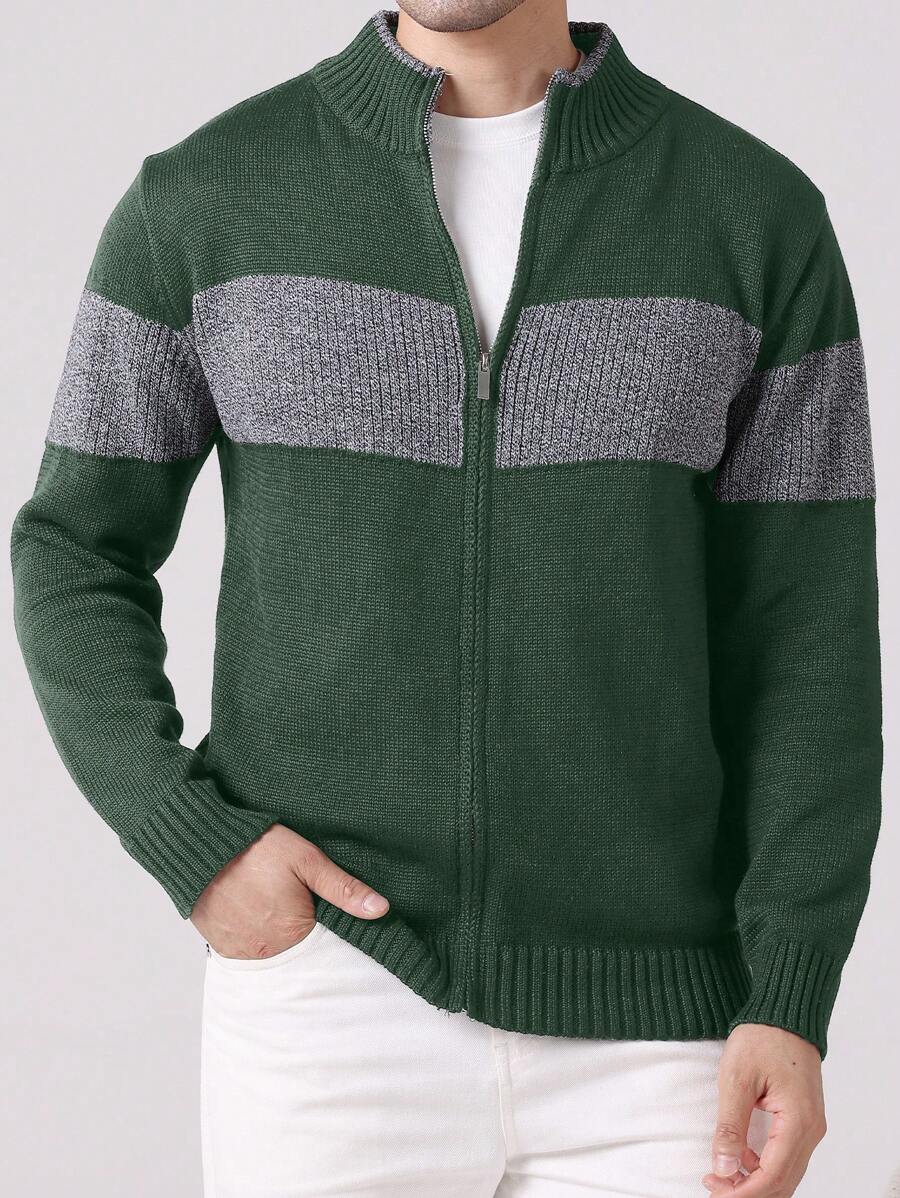 Manfinity Homme Men Open Front Casual Cardigan, Simple And Fashionable-6