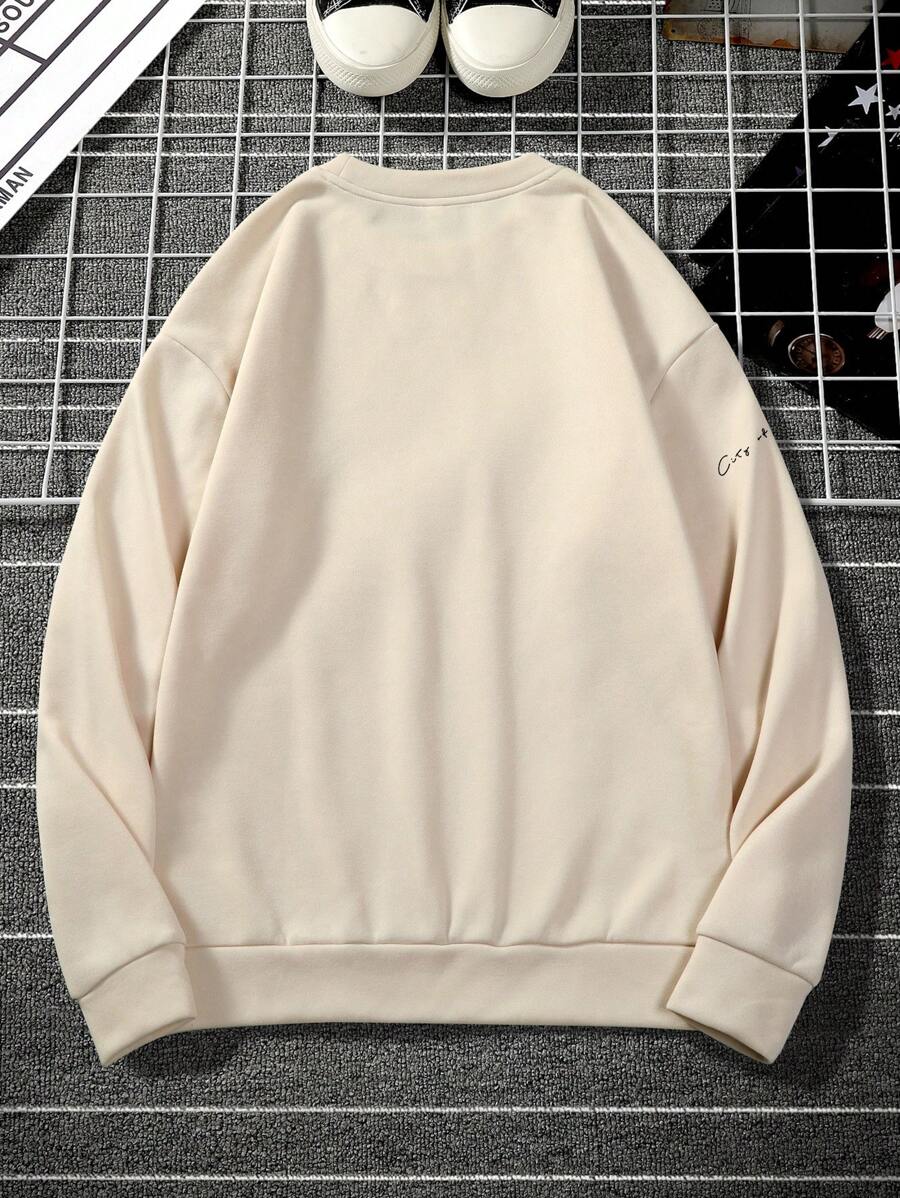 Manfinity Homme Men Slogan Graphic Sweatshirt Vacation-2