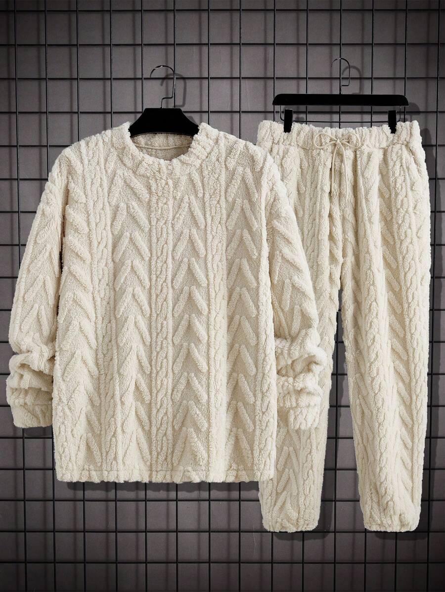 Manfinity Homme Men's Crew Neck Long Sleeve Minimalist Sweatshirt-3