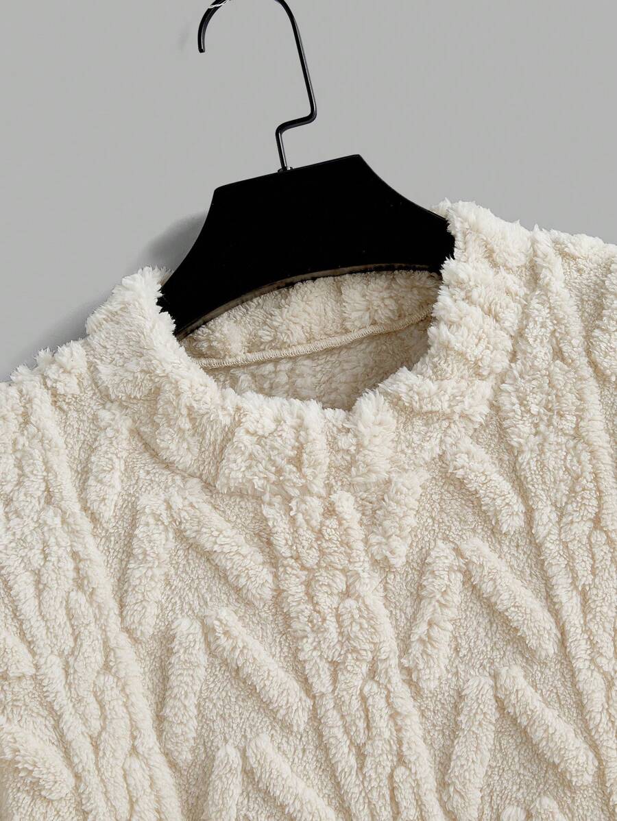 Manfinity Homme Men's Crew Neck Long Sleeve Minimalist Sweatshirt-4