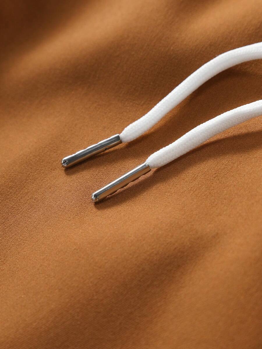 Manfinity Homme Men's Simple Front-Button Short Sleeve Top And Pants Casual 2 Pieces Set-7